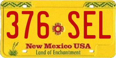 NM license plate 376SEL