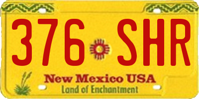 NM license plate 376SHR
