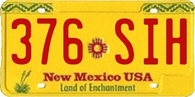 NM license plate 376SIH