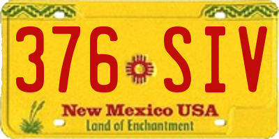 NM license plate 376SIV