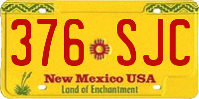 NM license plate 376SJC