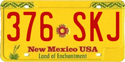 NM license plate 376SKJ