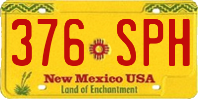NM license plate 376SPH