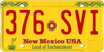 NM license plate 376SVI