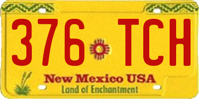 NM license plate 376TCH