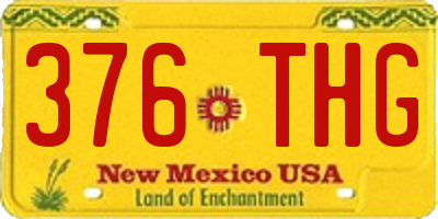 NM license plate 376THG