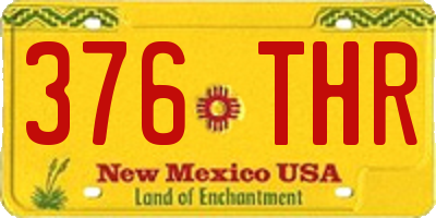 NM license plate 376THR