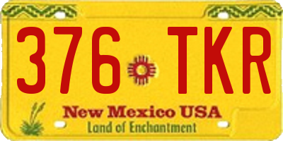 NM license plate 376TKR