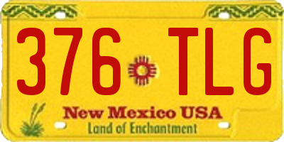 NM license plate 376TLG