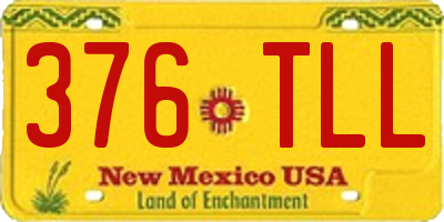 NM license plate 376TLL