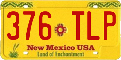 NM license plate 376TLP