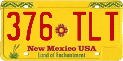 NM license plate 376TLT