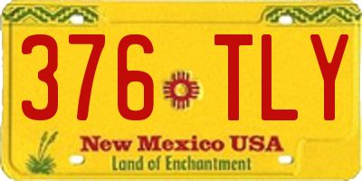 NM license plate 376TLY
