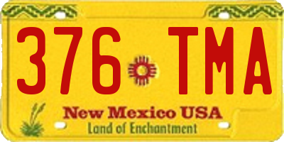 NM license plate 376TMA