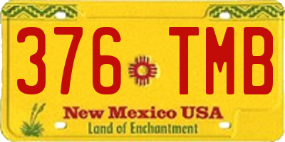 NM license plate 376TMB