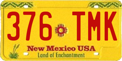 NM license plate 376TMK