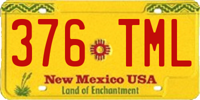 NM license plate 376TML