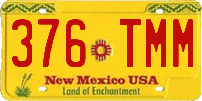 NM license plate 376TMM