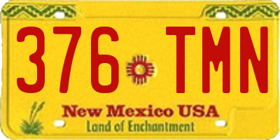 NM license plate 376TMN