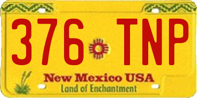 NM license plate 376TNP