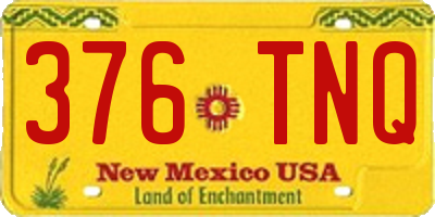 NM license plate 376TNQ