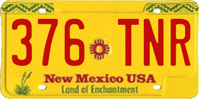 NM license plate 376TNR