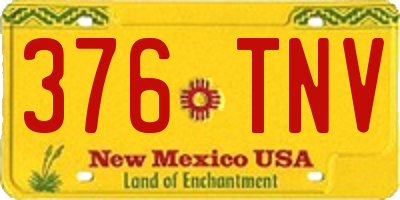 NM license plate 376TNV