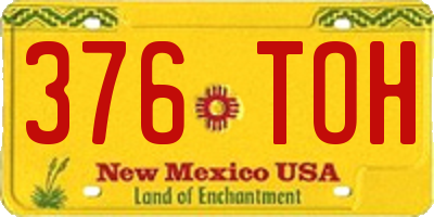 NM license plate 376TOH