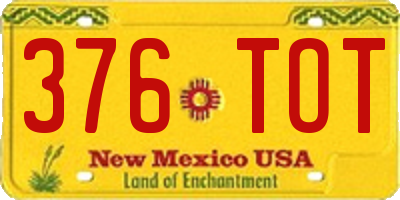 NM license plate 376TOT