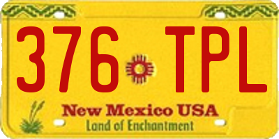 NM license plate 376TPL