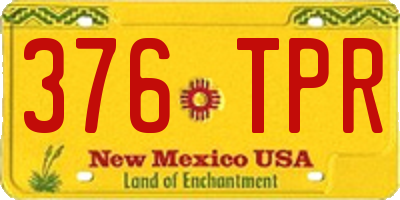 NM license plate 376TPR