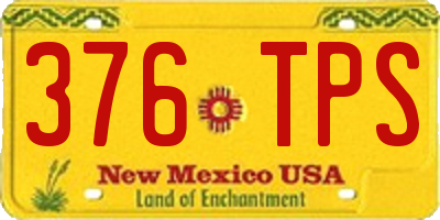 NM license plate 376TPS