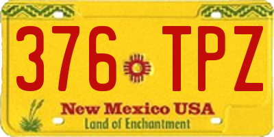 NM license plate 376TPZ