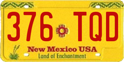 NM license plate 376TQD