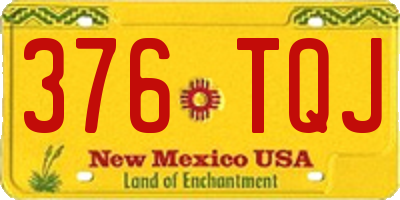 NM license plate 376TQJ