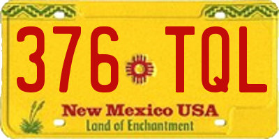 NM license plate 376TQL