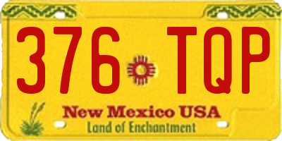 NM license plate 376TQP