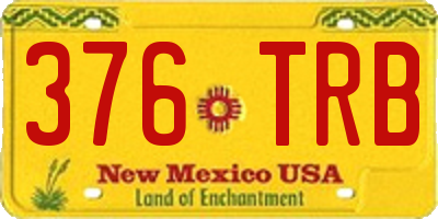NM license plate 376TRB