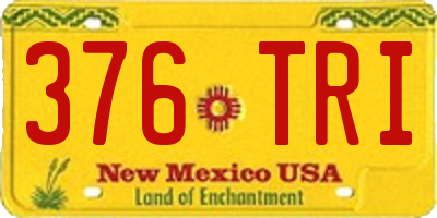 NM license plate 376TRI