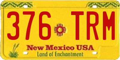 NM license plate 376TRM