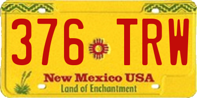 NM license plate 376TRW