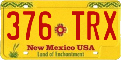 NM license plate 376TRX