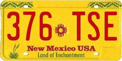NM license plate 376TSE