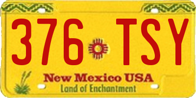 NM license plate 376TSY