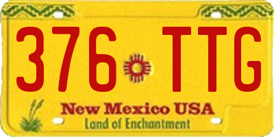 NM license plate 376TTG