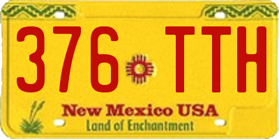 NM license plate 376TTH