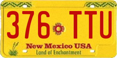 NM license plate 376TTU
