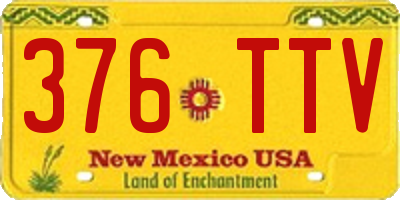 NM license plate 376TTV