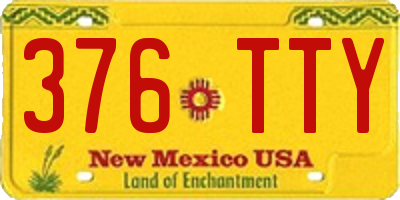 NM license plate 376TTY