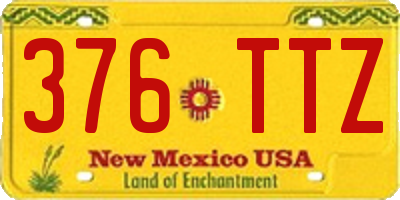 NM license plate 376TTZ